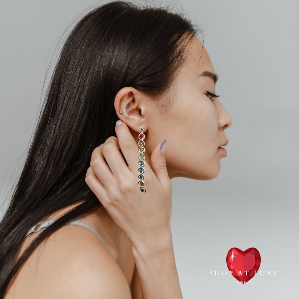 Ride The Rainbow Crystal Earrings